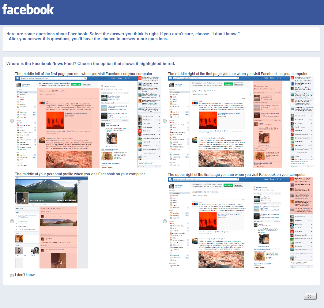 Facebook Umfrage Stream